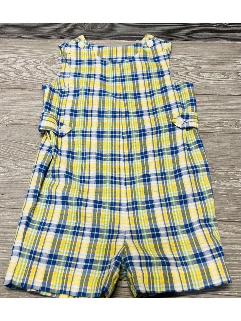 Vintage Imp Originals Plaid Boys Toddler Romper Sunsuit Size 3T One Piece